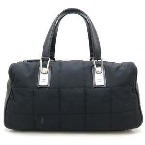 CHANEL Black Leather Boston Bag